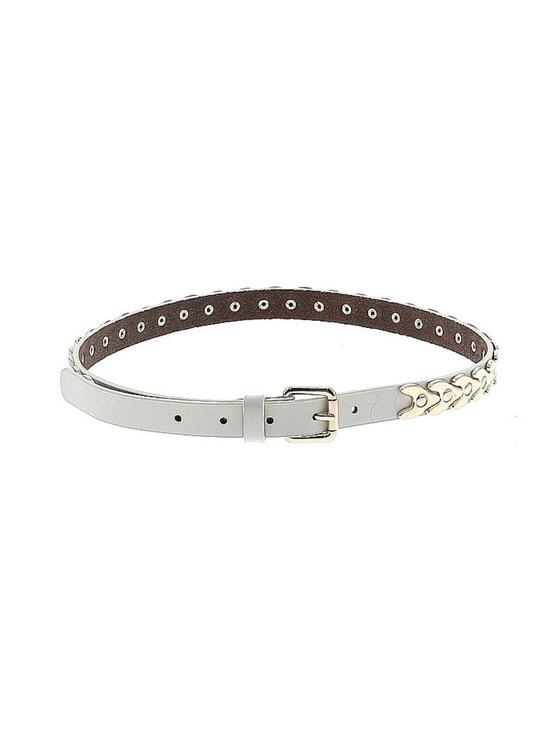 J. McLaughlin White Gold Metal Detail .75” Wide XS 23 - 27” Belt
